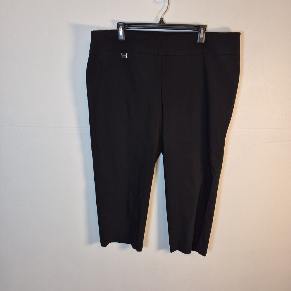 Alfani Tummy Control Pull On Capri Pants Size 20W Black Stretch